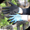 SRSAFETY 13G Seamless Knitted with water proof sandy double nitrile gloves safety working gloves